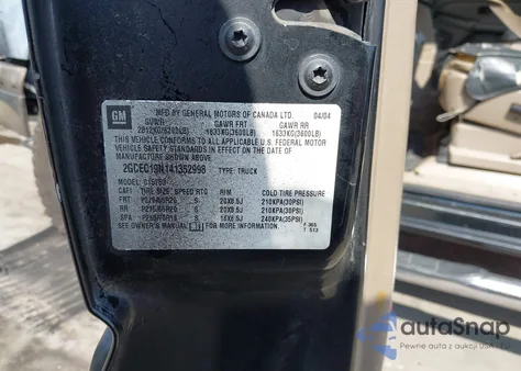 2004 Chevrolet Silverado 1500 Ls from USA, damaged, VIN 2GCEC19N141352998